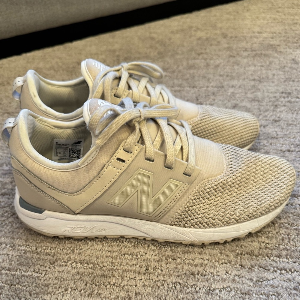 New Balance 247 cream sneakers